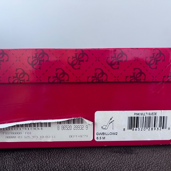 Guess Billow Pink/Fuschia/Glitter Suede Stilettos size 6.5 - Picture 10 of 11